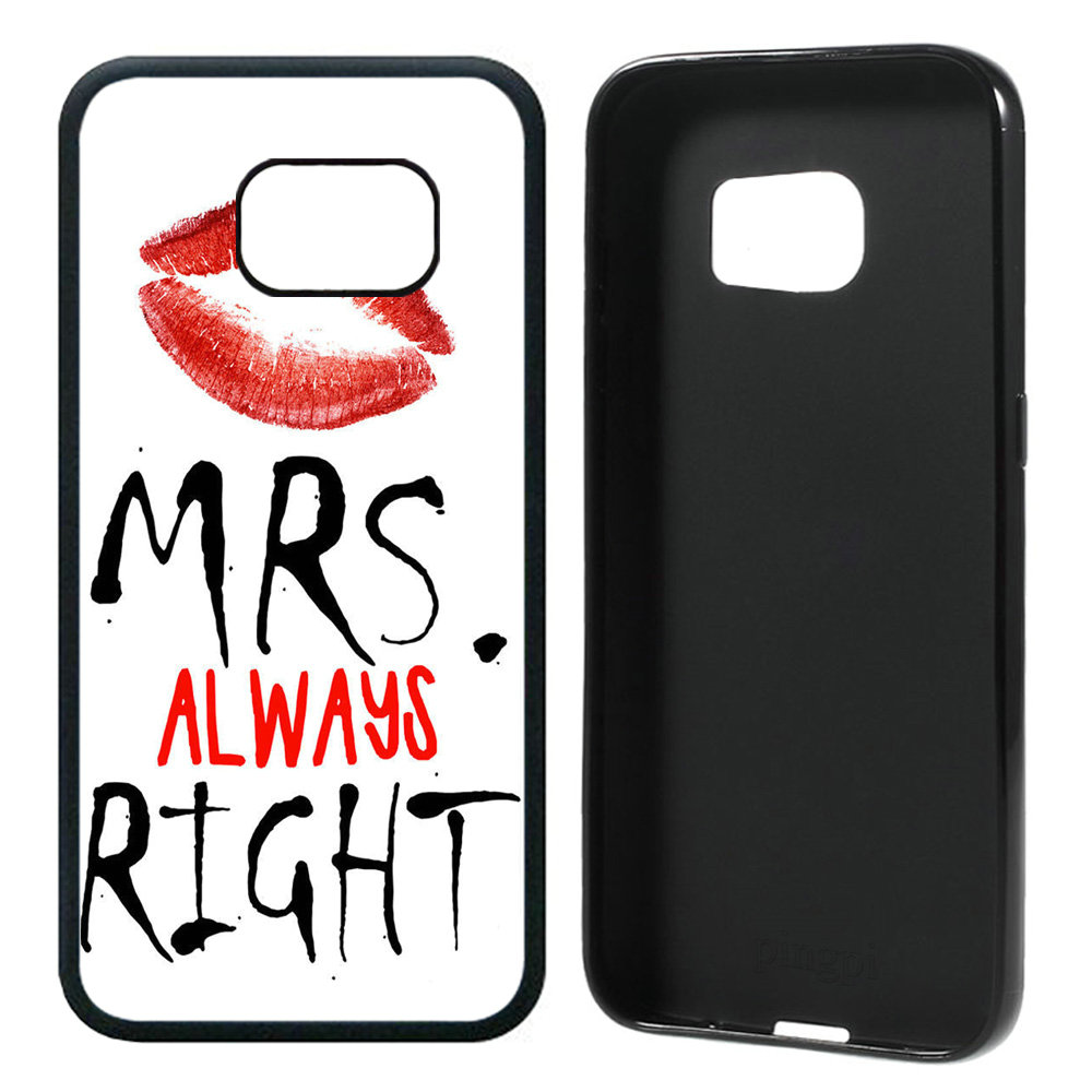 Valentines Lovers Gift Love Sweet Couple Mr Mrs Right Cute Retro 1 Case for Samsung Galaxy S7